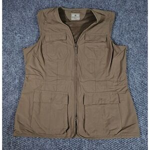 Beretta Utility Vest Full Zip Multi Pocket Outdoor Hunting‎ Fishing Brown Size L